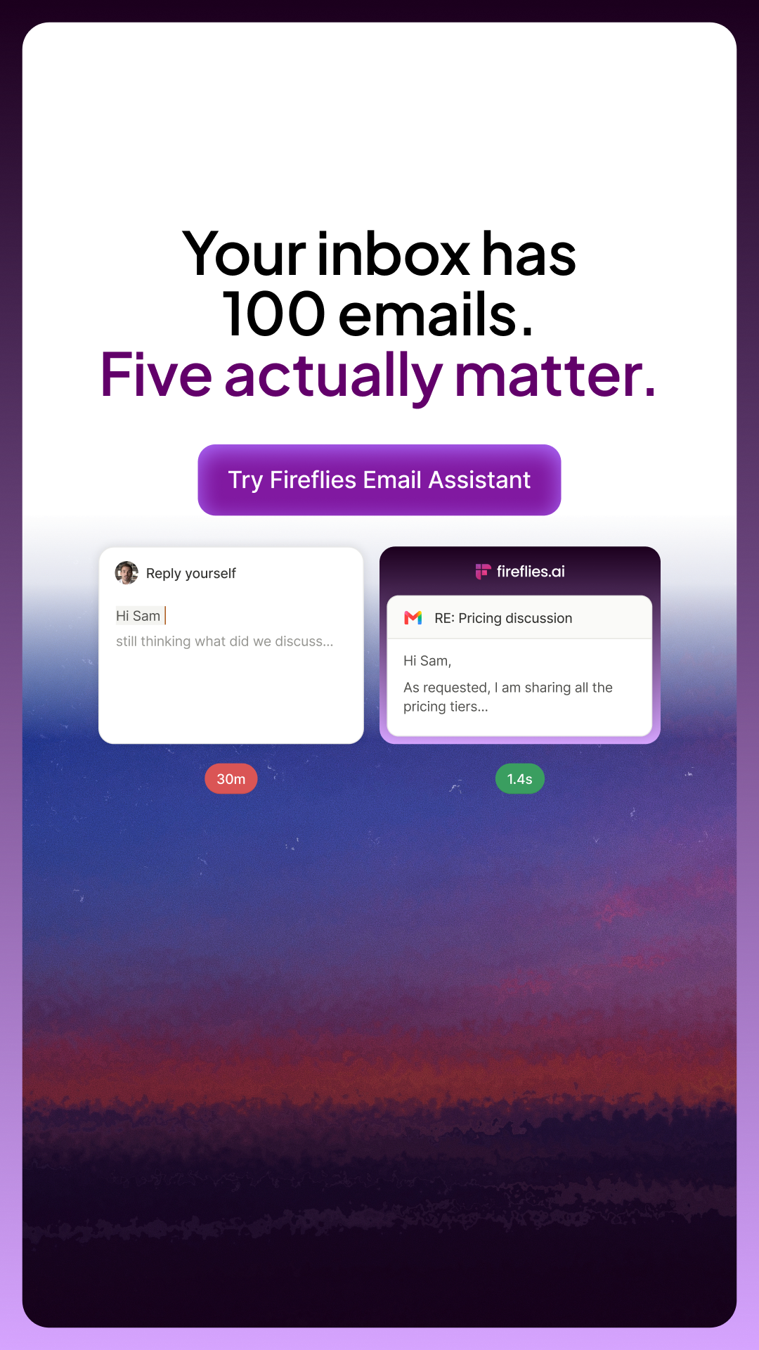 Fireflies.ai Facebook ad