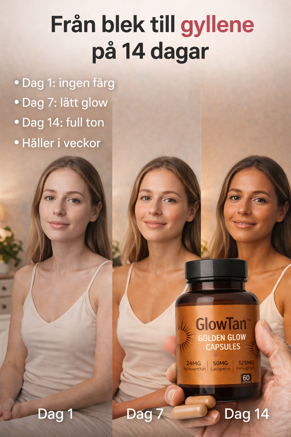 Emma Facebook ad: En naturlig glow på bara 2 veckor