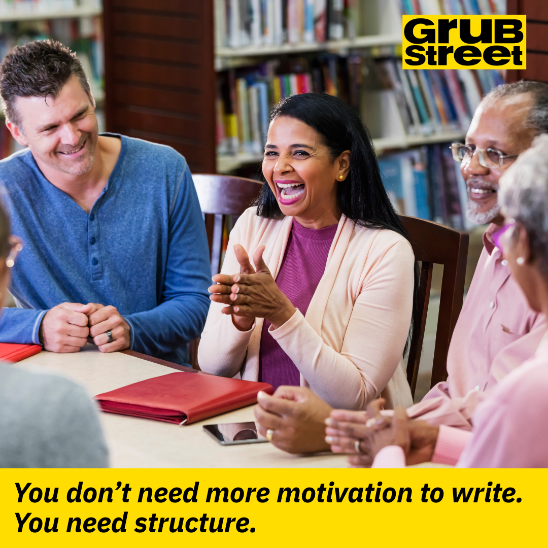 GrubStreet Facebook ad: Build Real Momentum in Your Writing