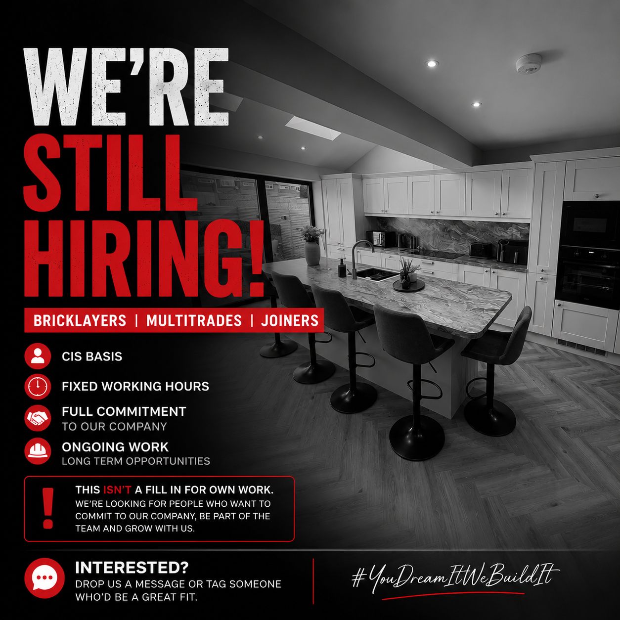 AR Building & Groundworks Facebook ad: WE'RE STILL HIRING