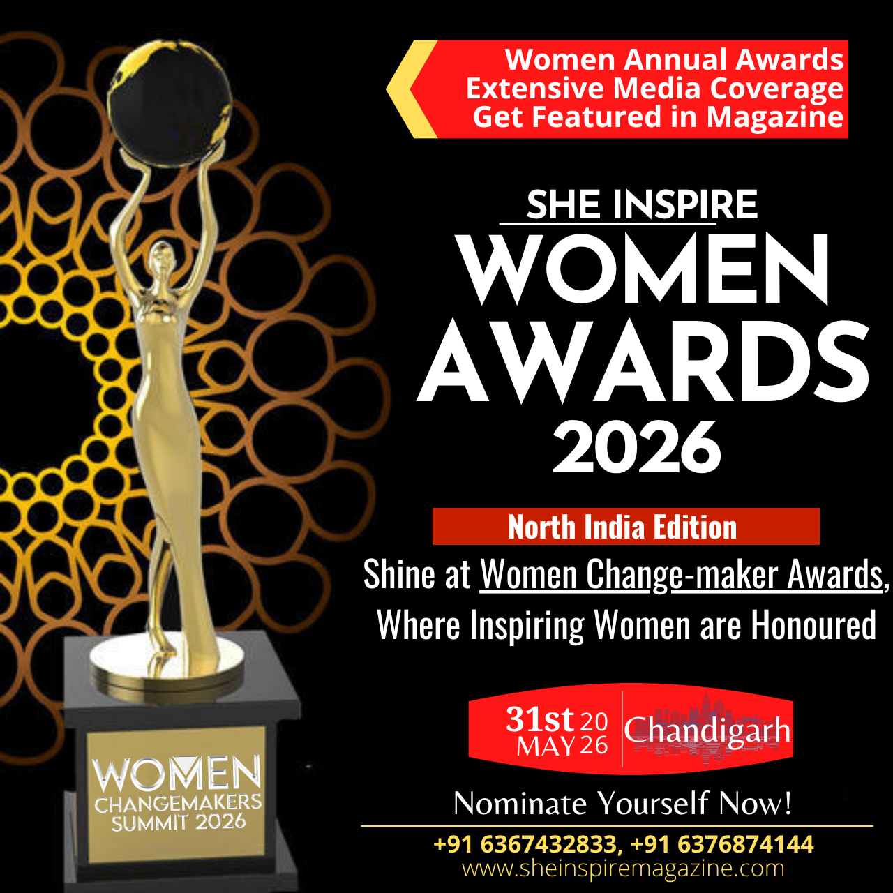 She Inspire Facebook ad: India's Biggest Women Summit & Awards 2026 - Chandigarh |…