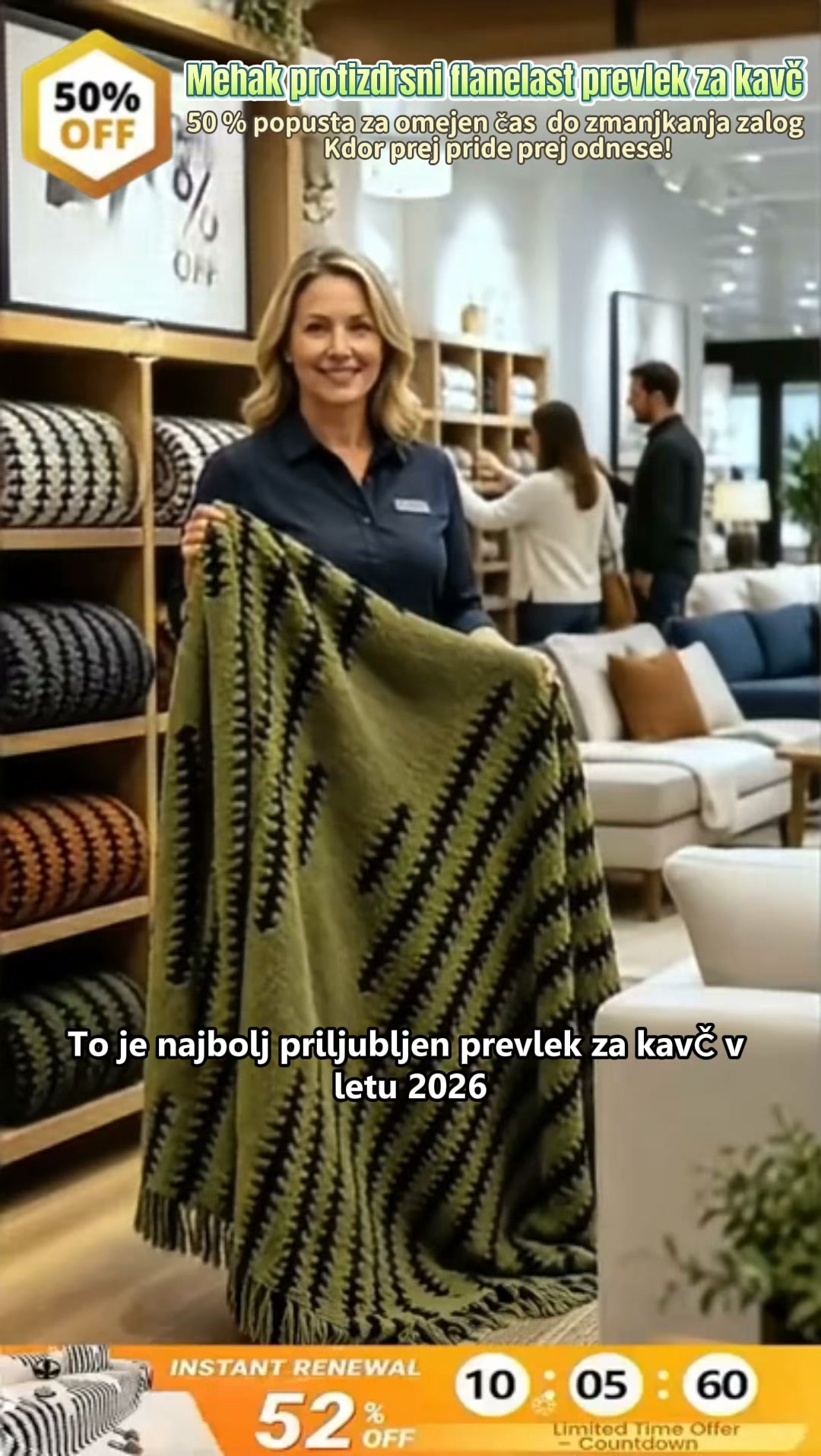 Reinfor.mall Facebook ad: Vaš kavč si zasluži več kot le odejo…