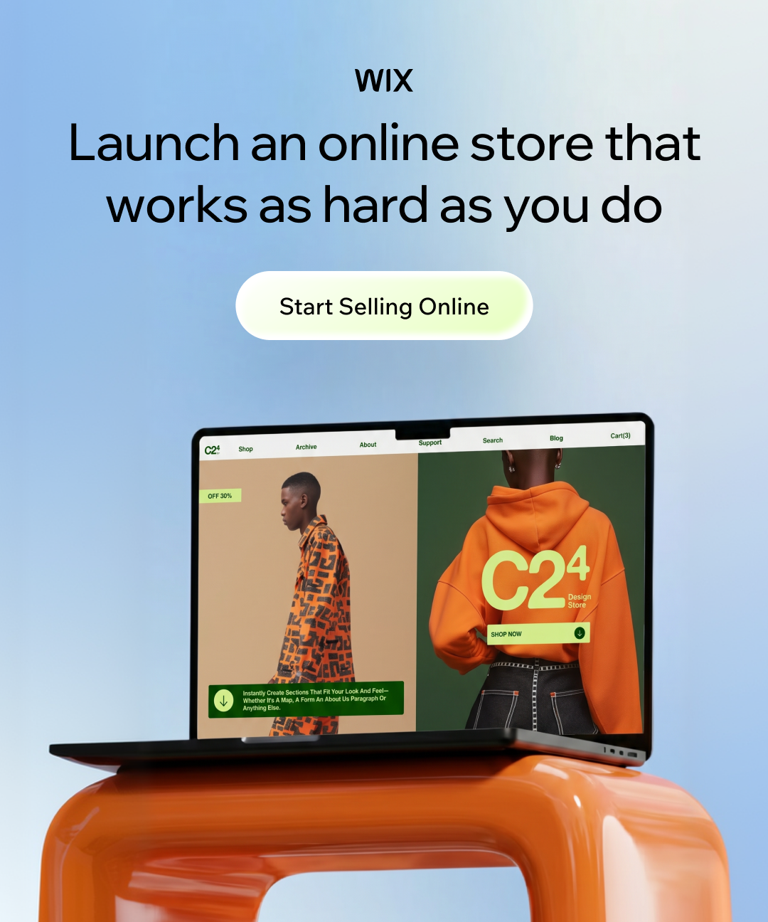 Wix Facebook ad
