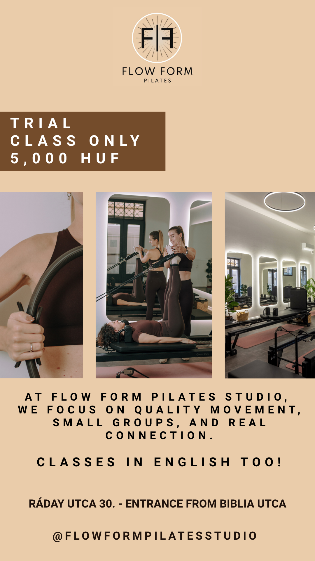 Flow Form Pilates Facebook ad from Mar 22, 2026