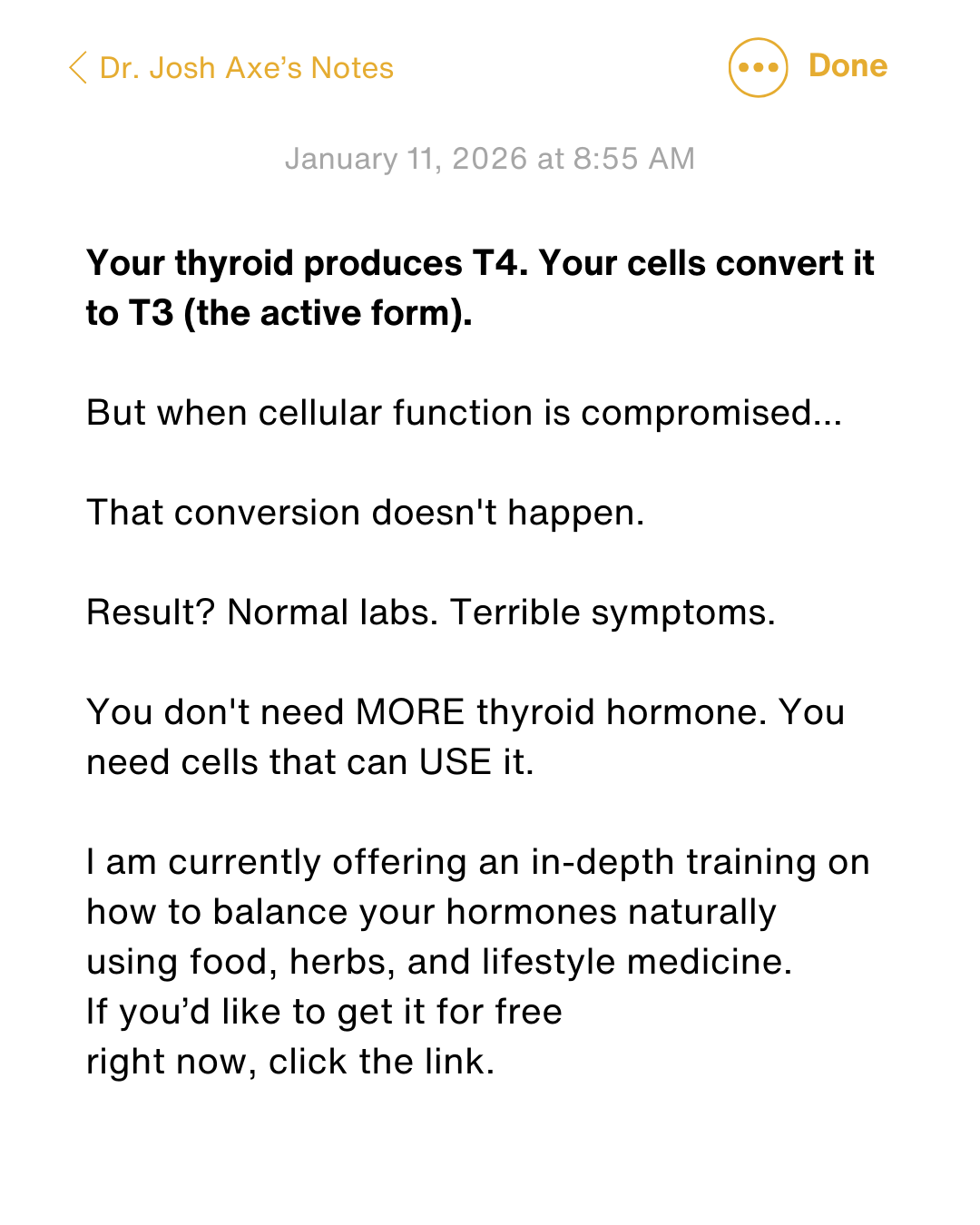 Dr. Josh Axe Facebook ad