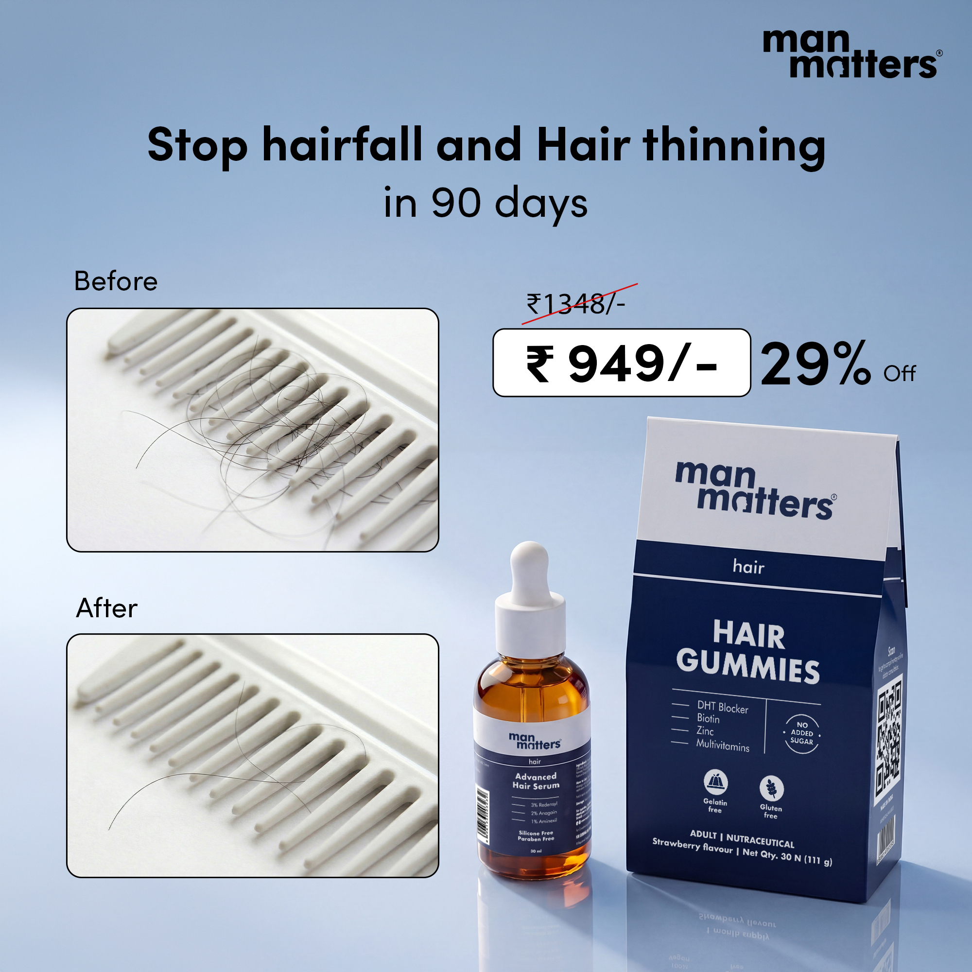 Hair Matters by Man Matters Facebook ad