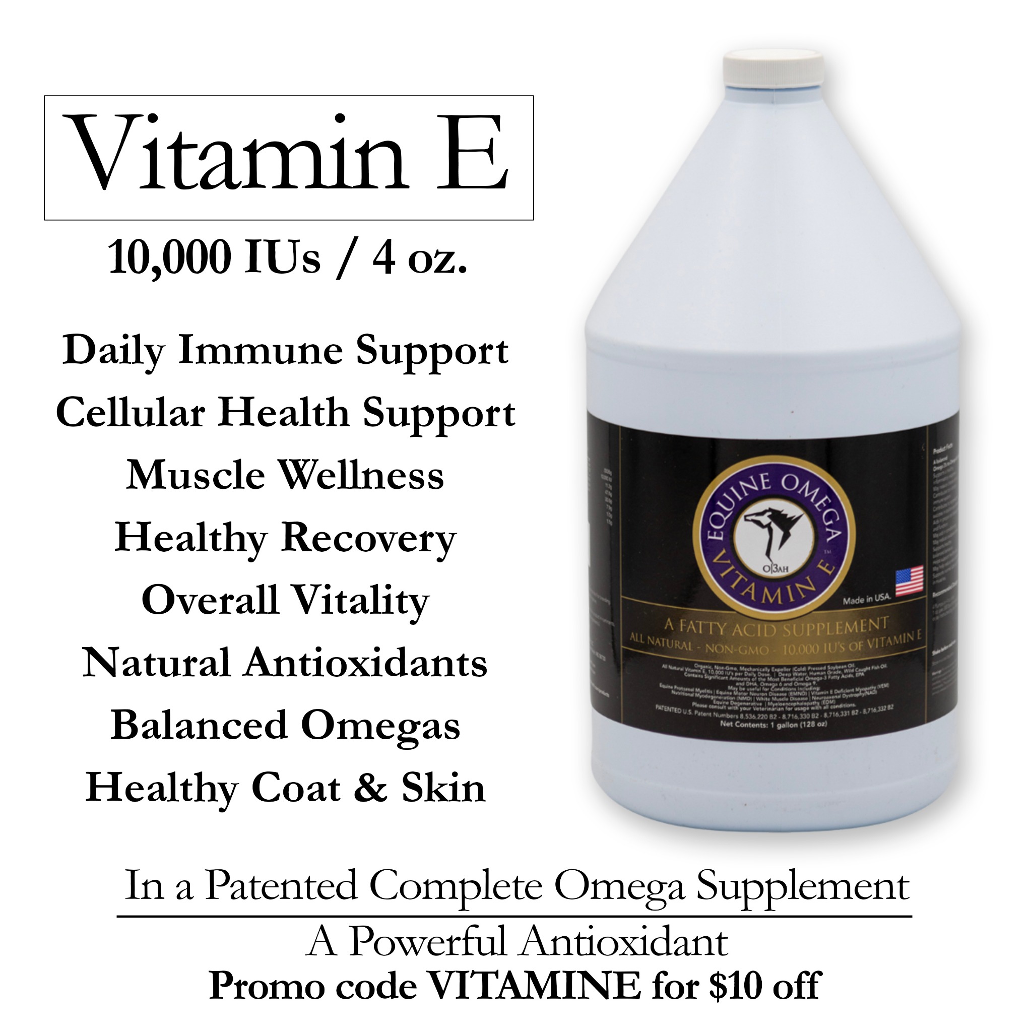 Equine Omega Complete Facebook ad: $10 off - Use Code VITAMINE