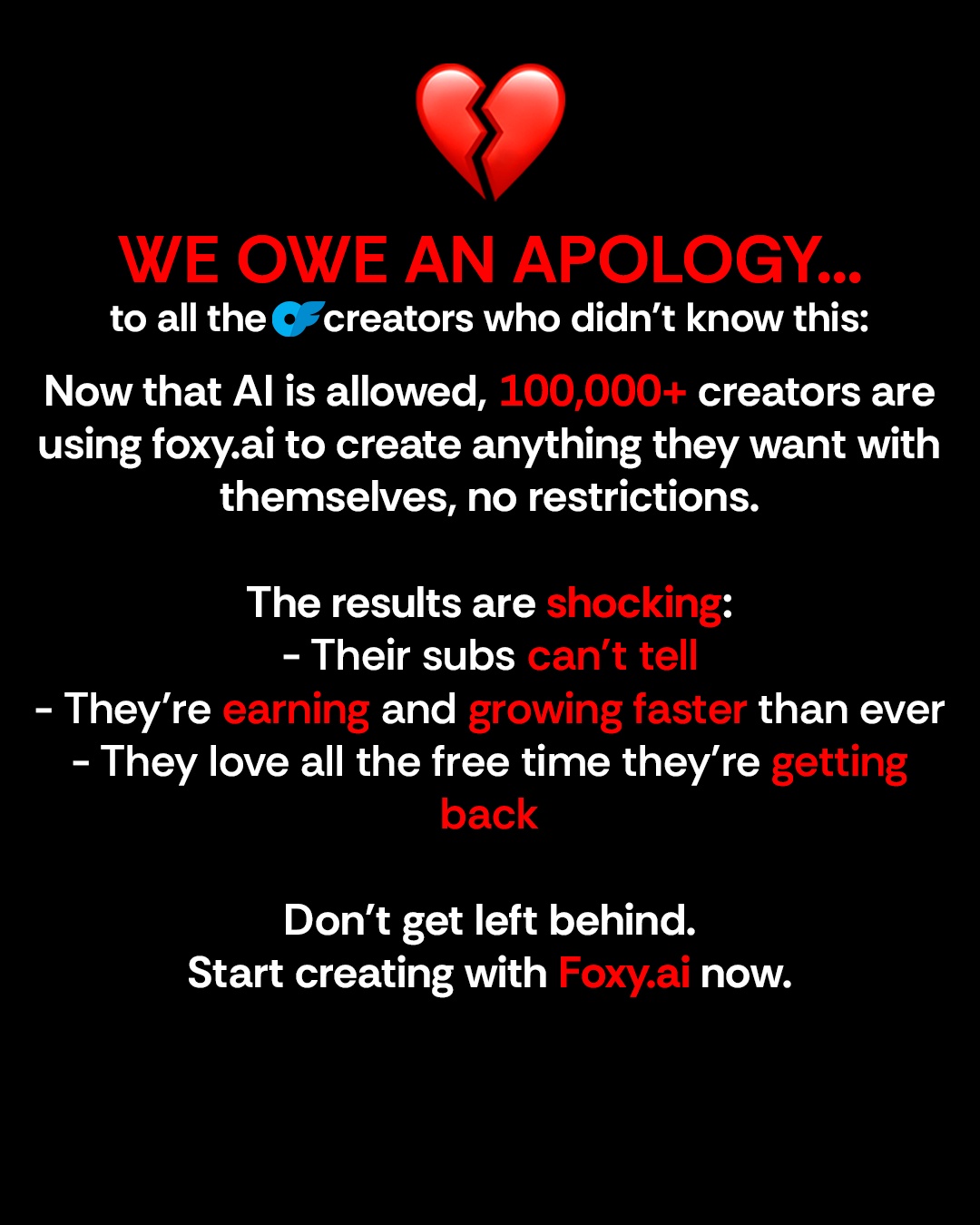 Foxy.ai Facebook ad