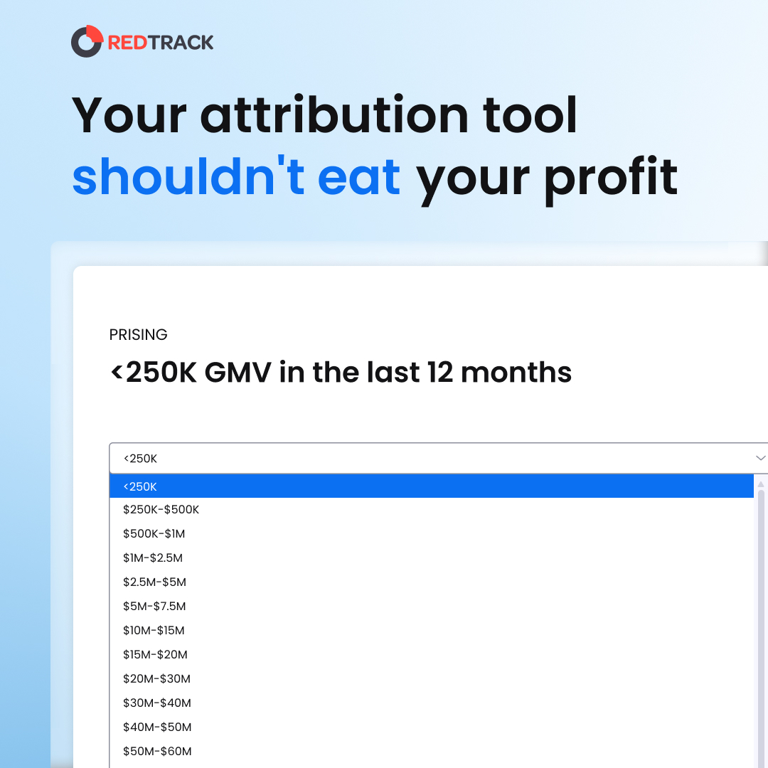 RedTrack.io Facebook ad from Mar 7, 2026
