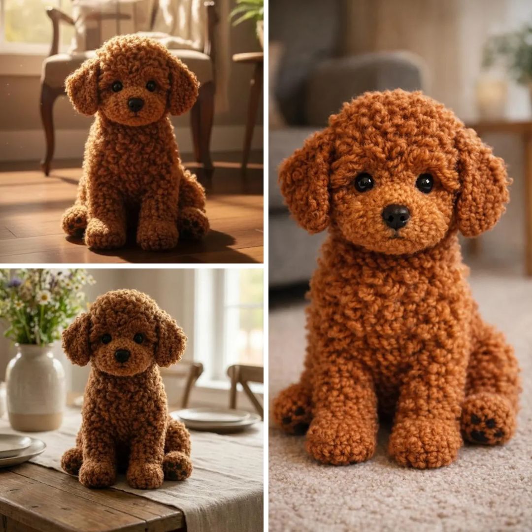 Crochetmepdf Facebook ad: Realistic Plush Puppy Crochet Pattern PDF
