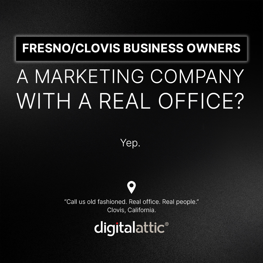 Digital Attic Facebook ad: Local Fresno Marketers