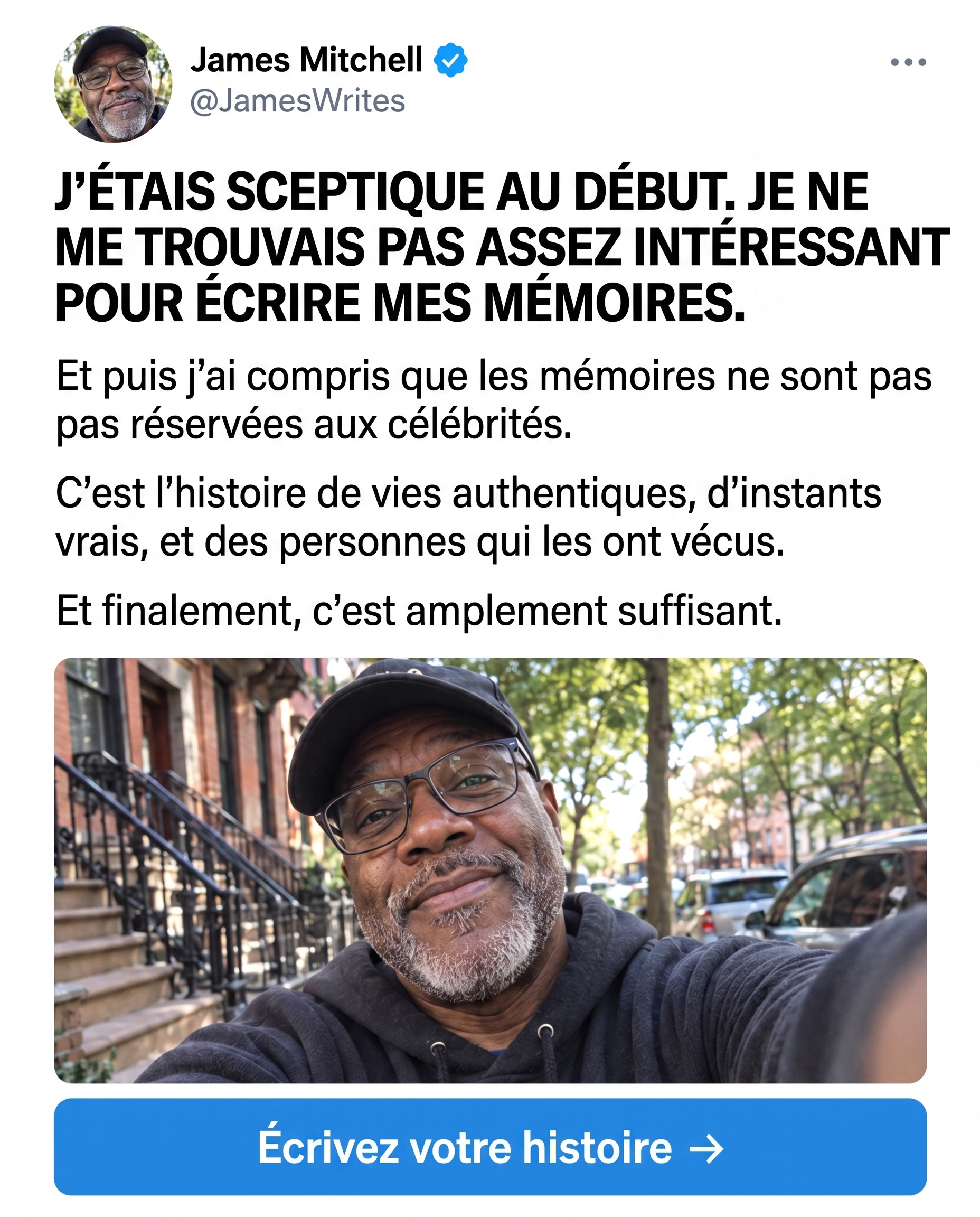 Memowrite Facebook ad