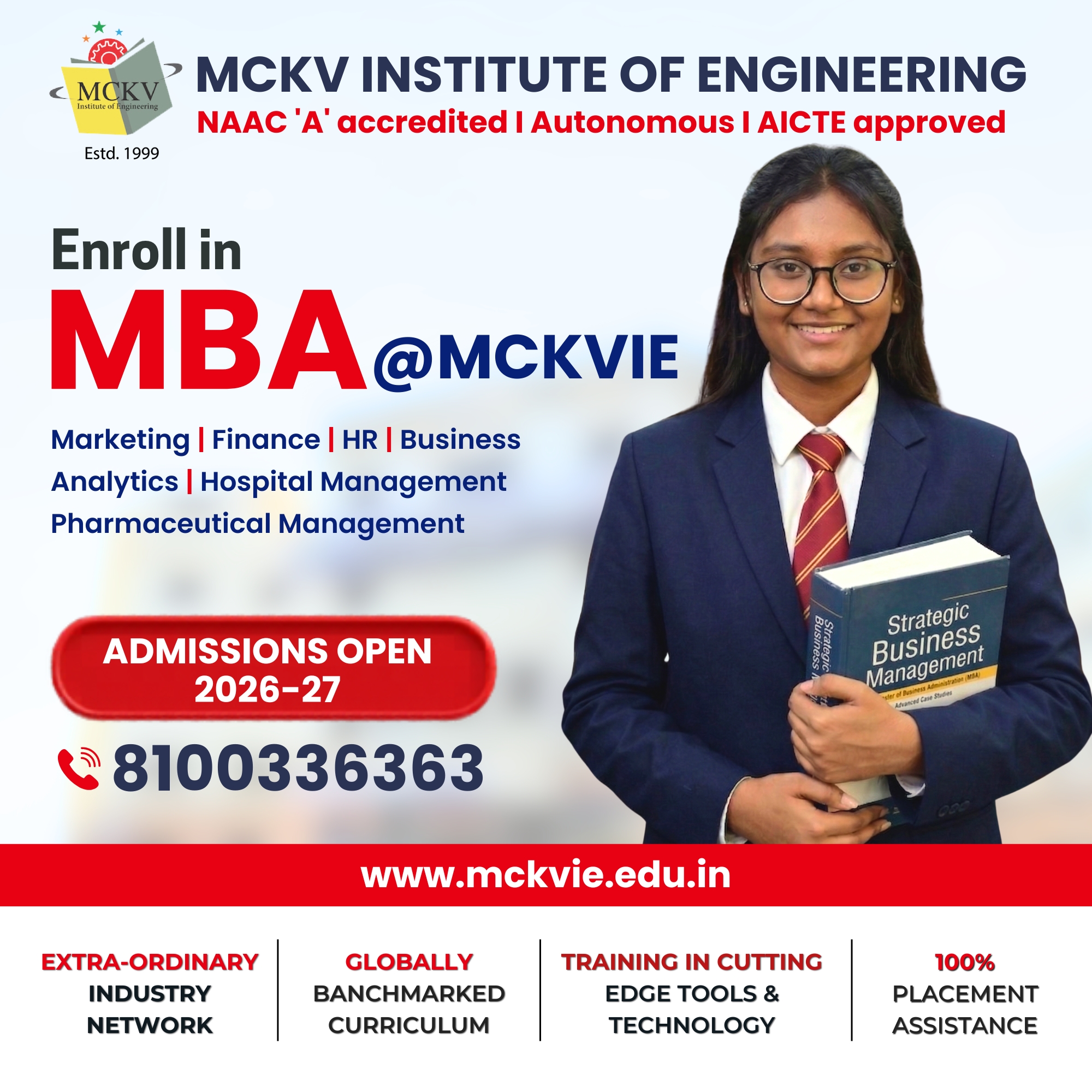 MCKV Institute of Engineering Original Facebook ad: MBA Admissions Open 2026-27