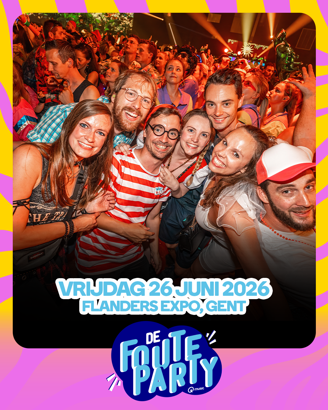 Qmusic - België Facebook ad: Tijd voor een feestje!