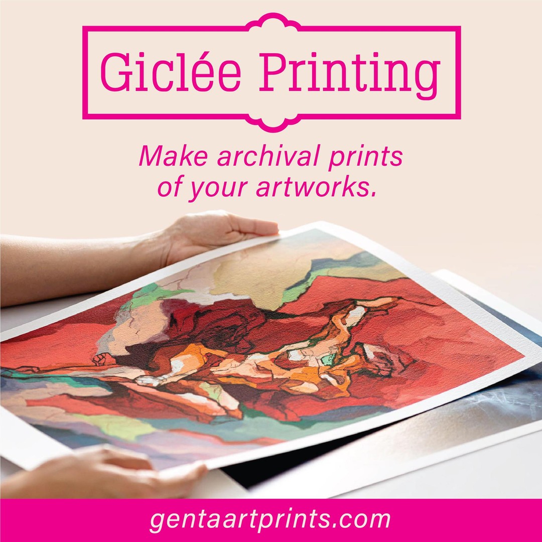Genta Art Prints Facebook ad: Museum-quality art prints, made for your collectors.