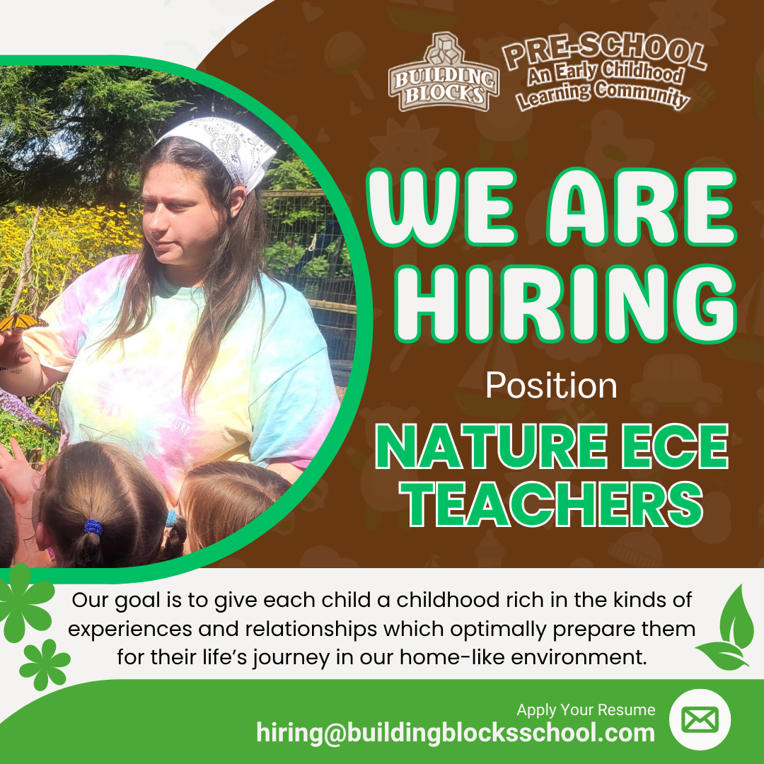 Building Blocks Preschool - An Early Childhood Learning Community Facebook ad: Seeking Reggio-Inspired Educators