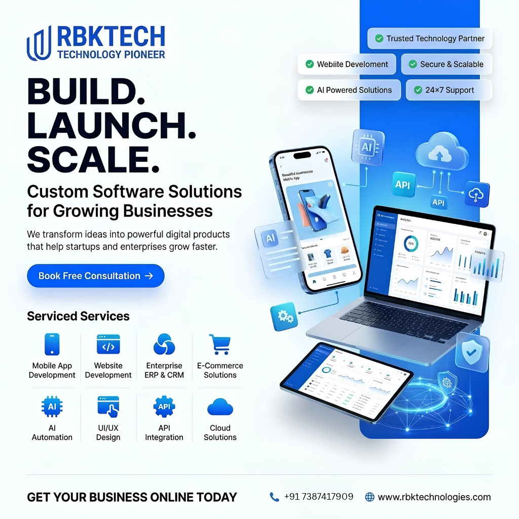 RBK Technologies Limited Facebook ad: Your Business. Our Technology.