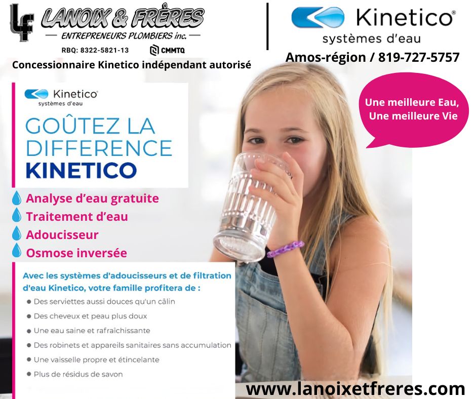 Lanoix & Frères Entrepreneurs Plombiers Inc. Facebook ad: Avoir une bonne eau à la maison est…