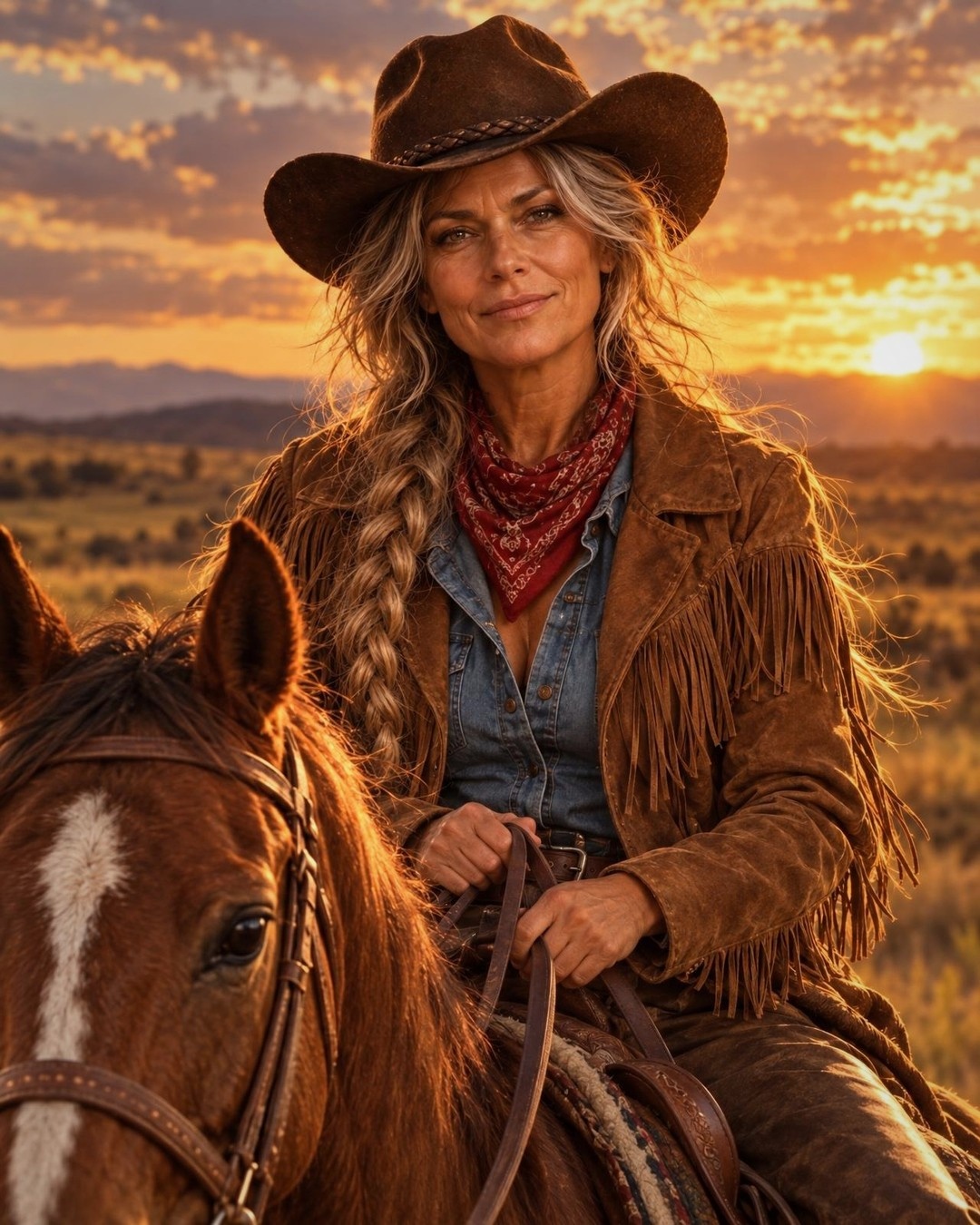 PortraitGift.Com Facebook ad: Still Riding at Sunset