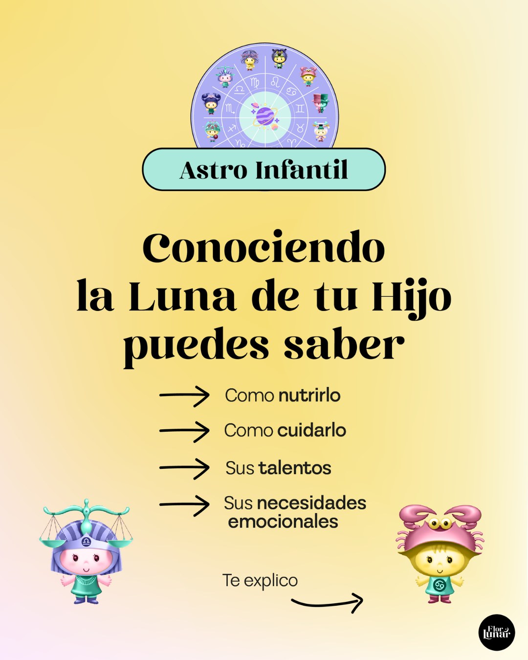 Flor Lunar Infantil - Astrologia & Crianza Facebook ad: La Luna de tu hijo/a no es un…