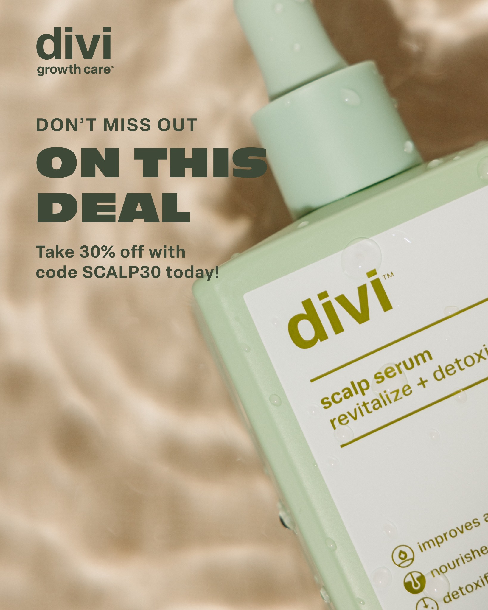 Divi Facebook ad: Use Code SCALP30 for 30% Off