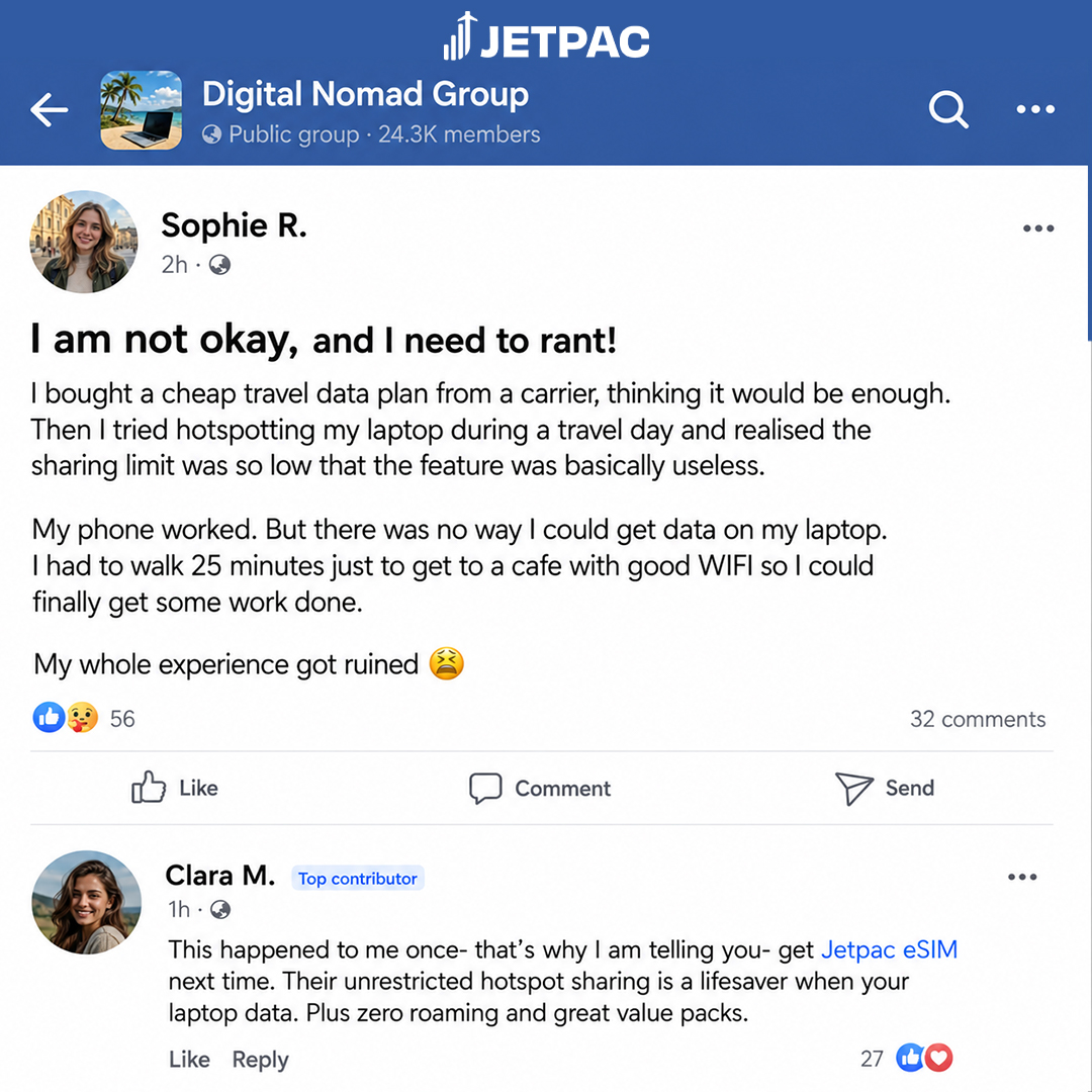 Jetpac Facebook ad