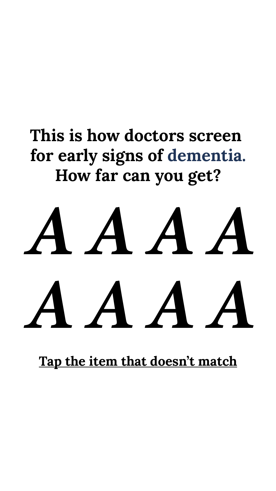 Brain Health Check Facebook ad