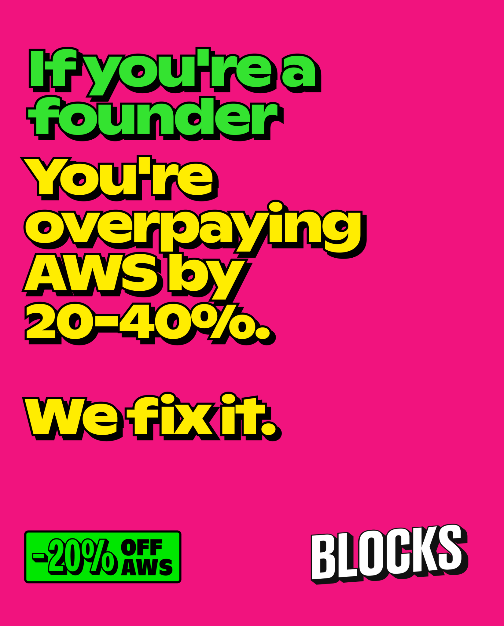 Blocks - AWS Cost Optimization Facebook ad