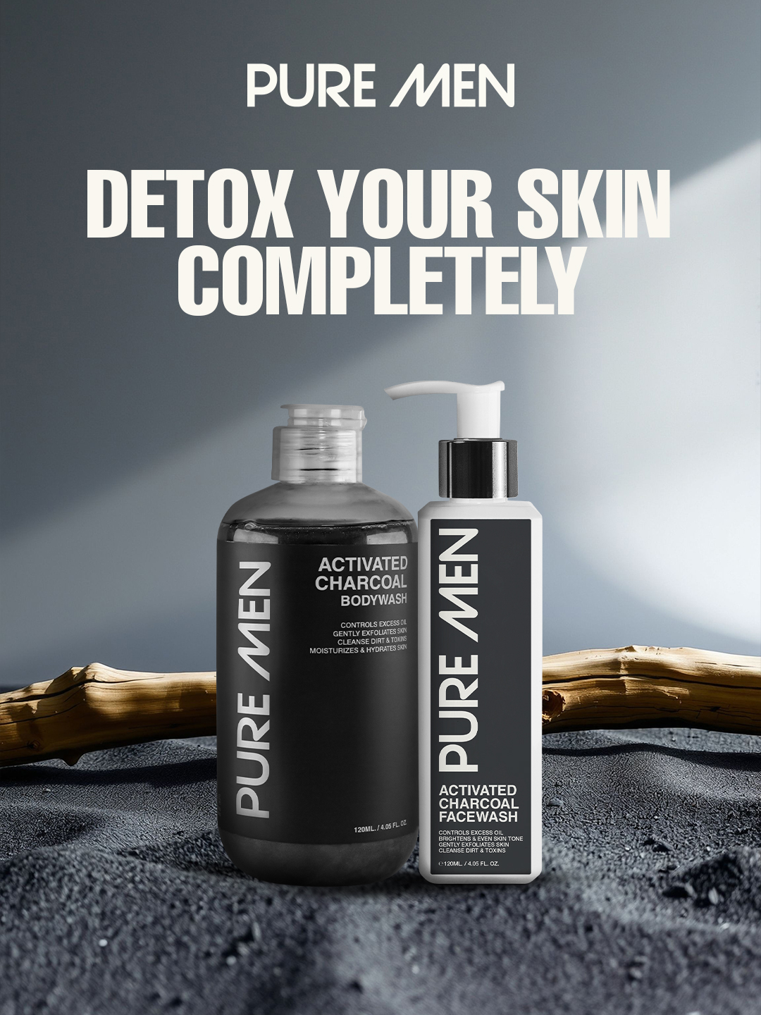 Pure Men Facebook ad: Shop Activated Charcoal Duo