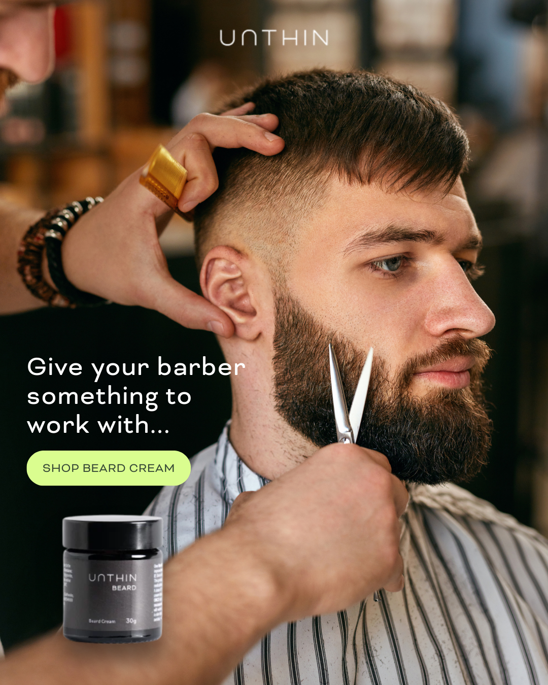 Unthin Hair - Hair Regrowth Serum Facebook ad from Mar 18, 2026