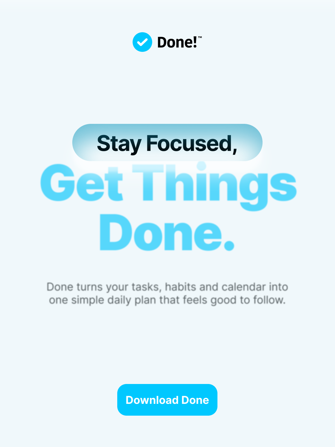 Done - Happy Productivity App Facebook ad from Jul 30, 2026