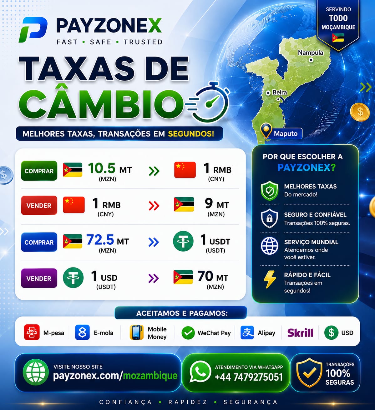 Money Transfer Chin Facebook ad: Alipay, WeChat & USD Exchange in Mozambique