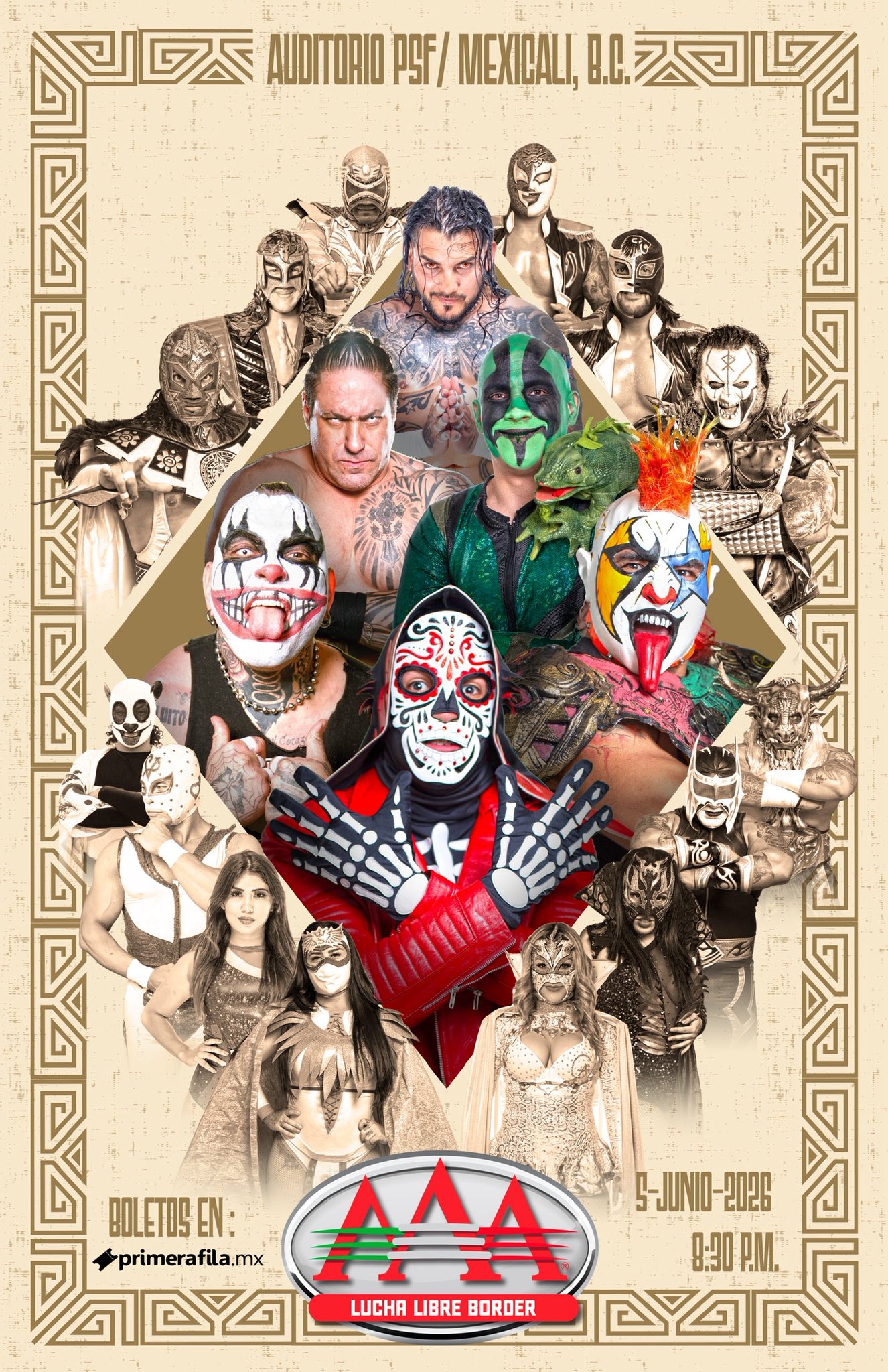 Lucha Libre AAA Border Facebook ad: Mexicaliiiiiii