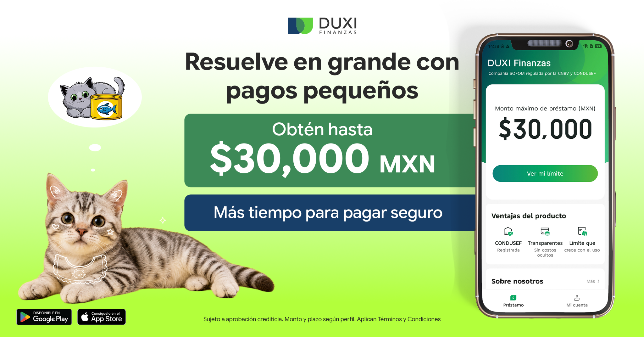 Duxi Finanzas Facebook ad: Préstamos seguros