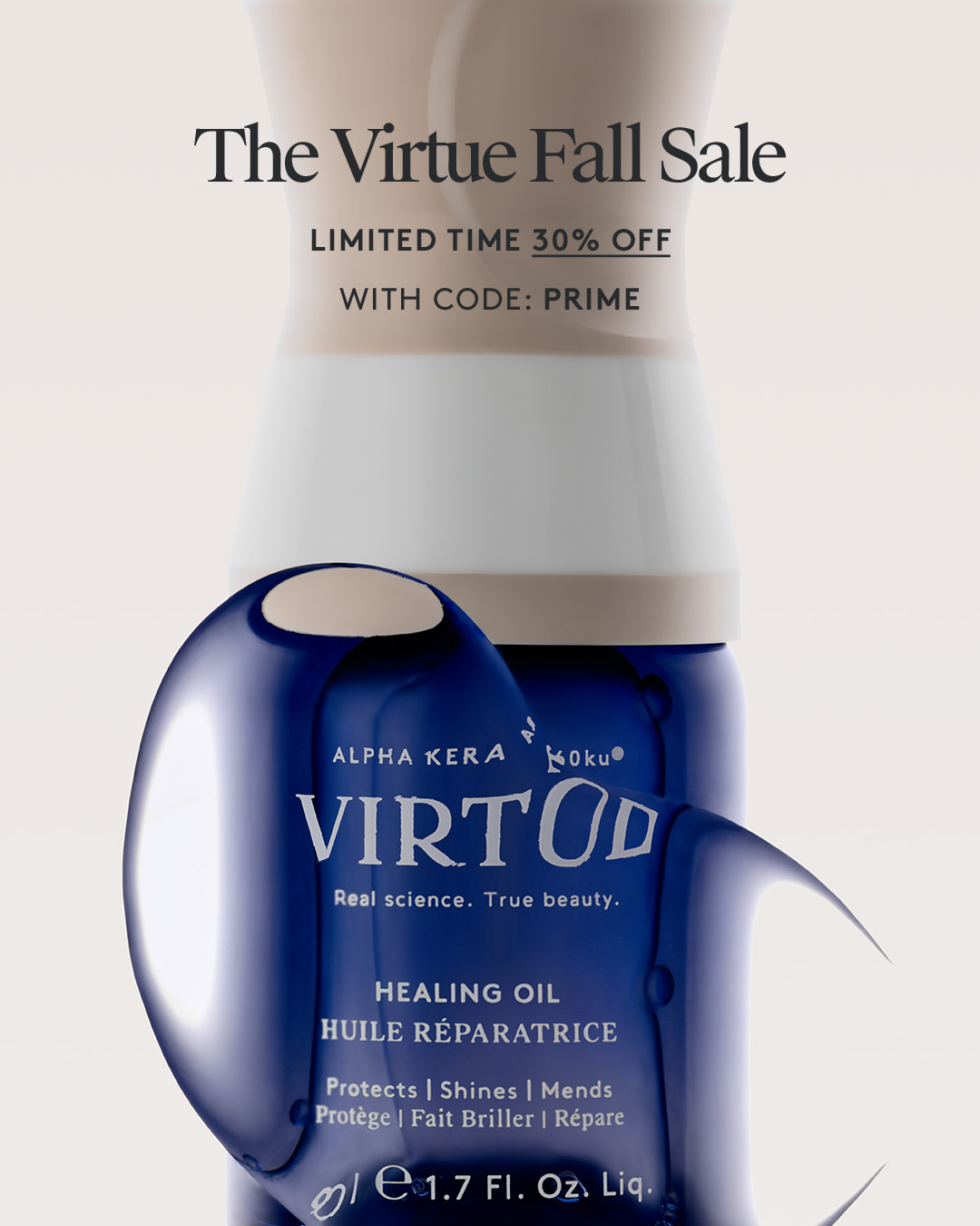 Virtue Labs Facebook ad: Save 30% + Free Shipping
