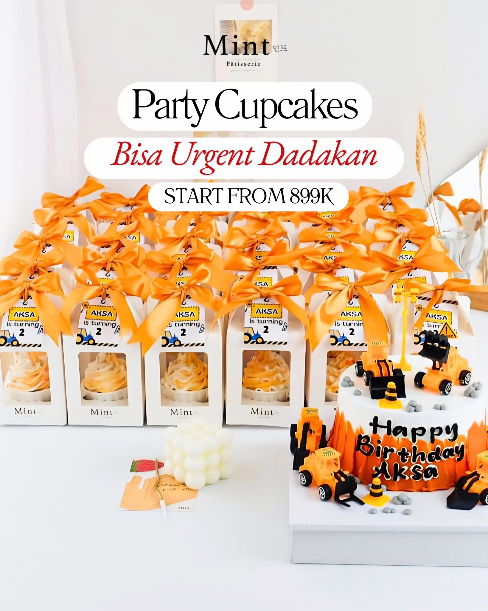 Mint Patisserie Bekasi Facebook ad: CAKE BISA CUSTOM APA AJA READY 4 JAM…
