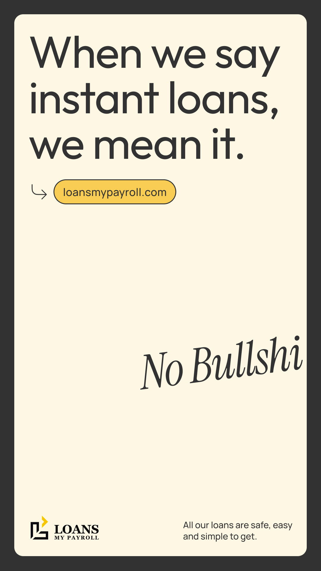 Loans MyPayroll Facebook ad