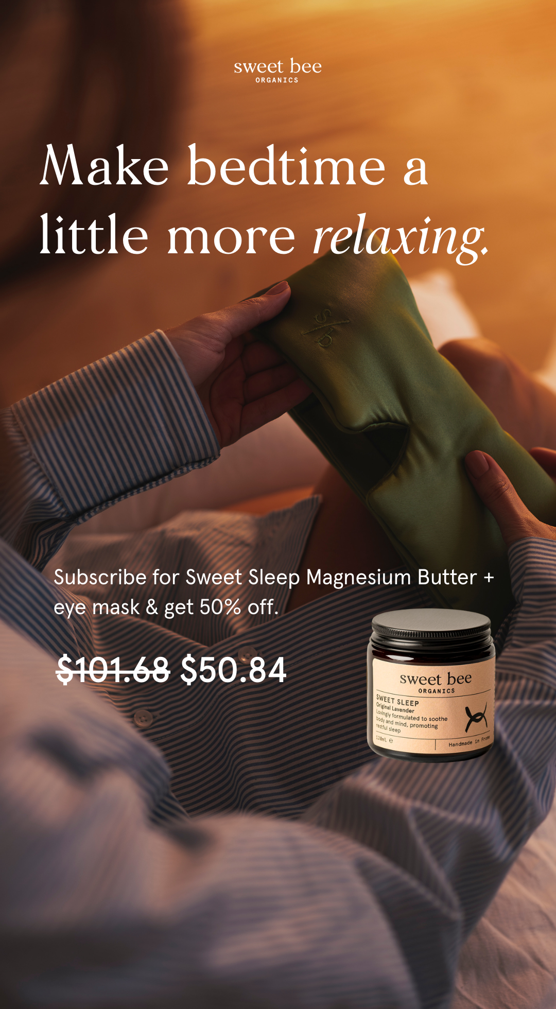 Sweet Bee Organics Facebook ad