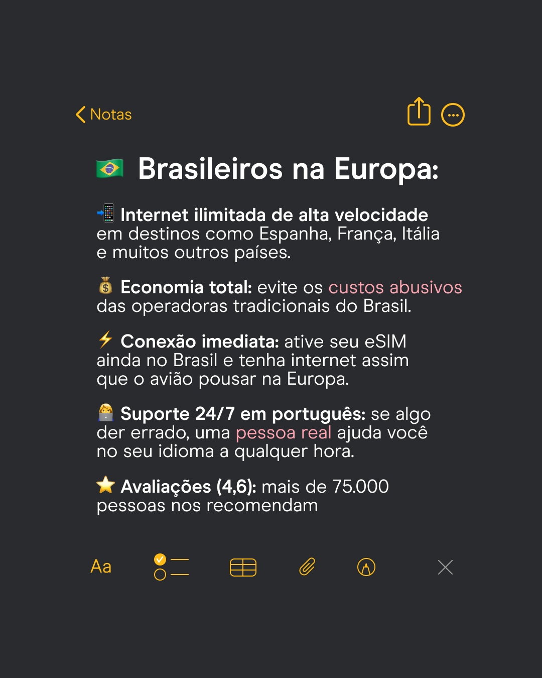 Holafly Portuguese Facebook ad