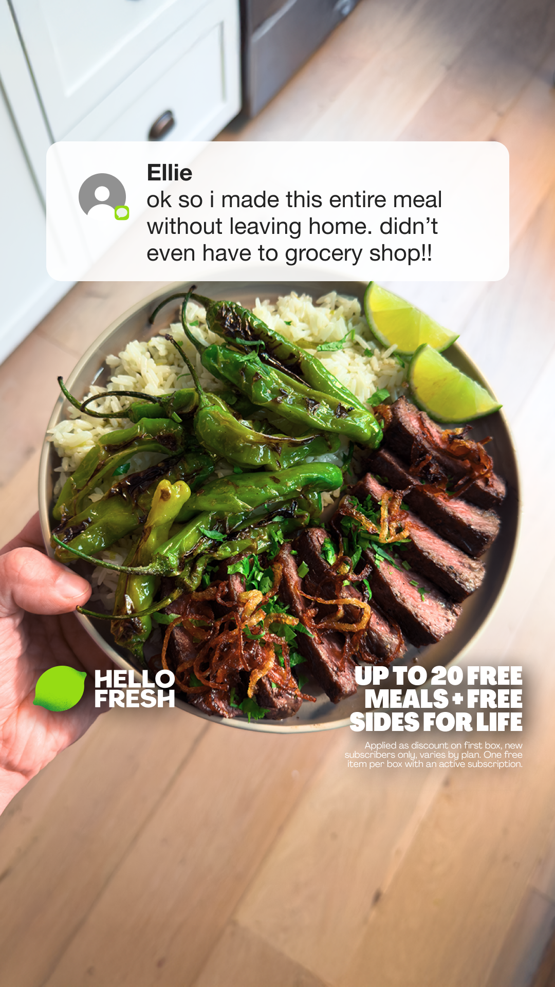 HelloFresh Facebook ad