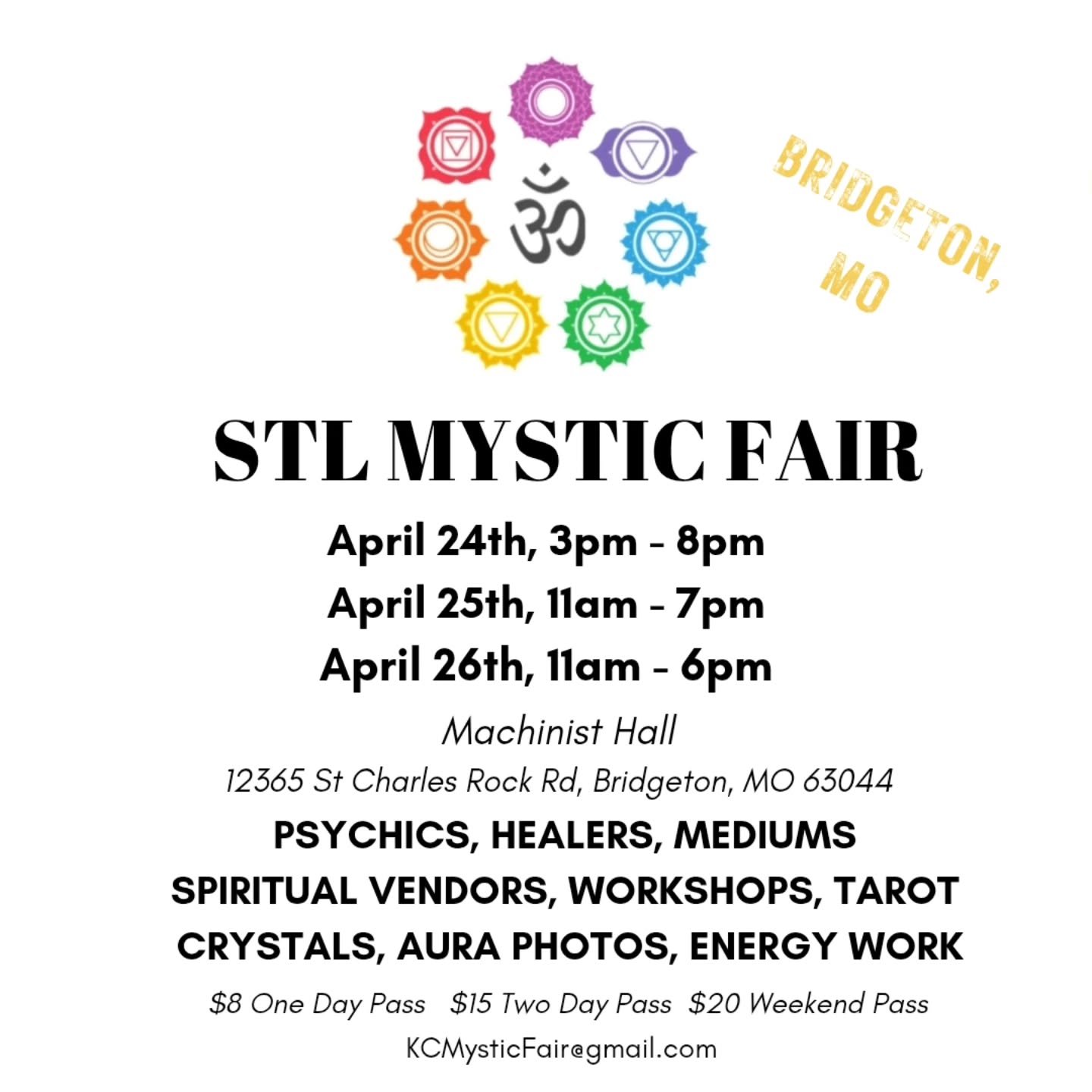 Empowered Healing KC Facebook ad: Welcome to the STL Mystic FAIR!