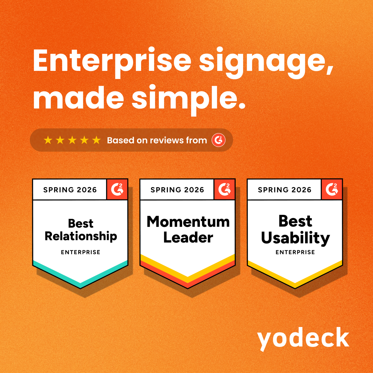 We are Yodeck Facebook ad