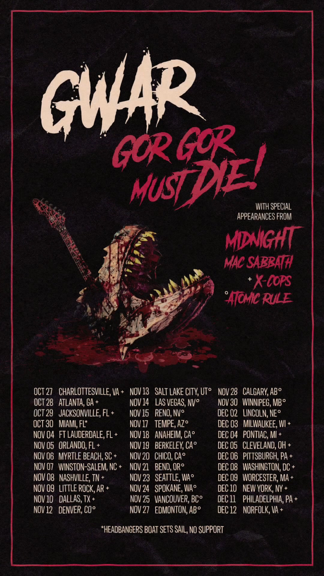 GWAR Facebook ad: Get Tickets Now!