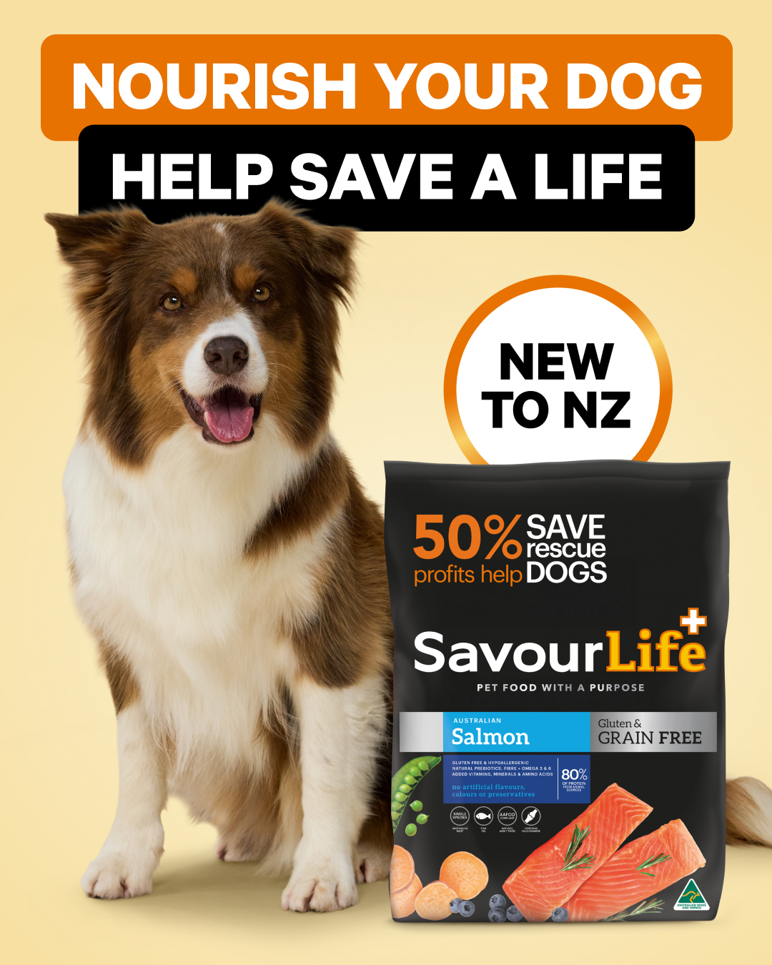 SavourLife Facebook ad: Pet food with a Purpose