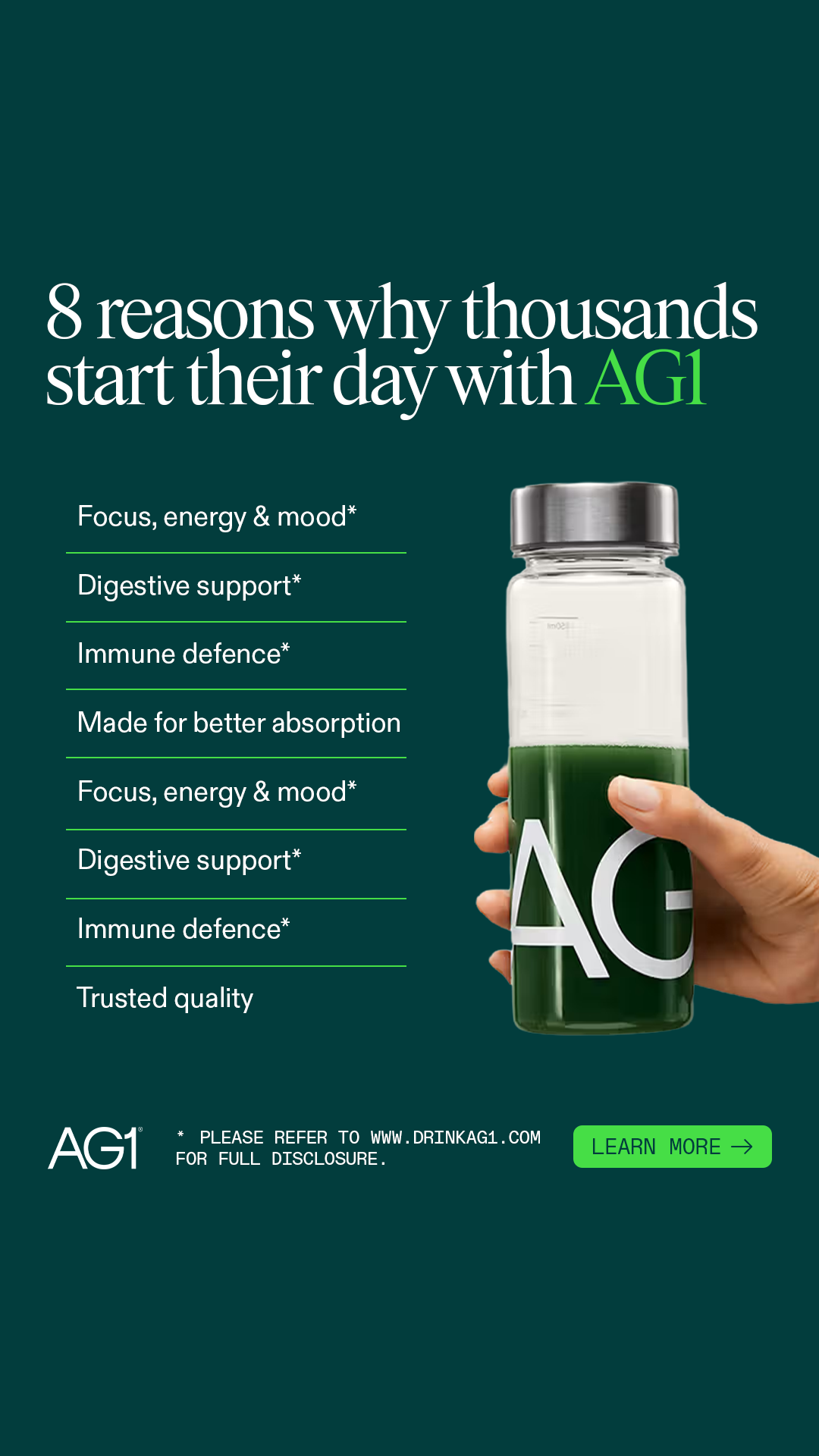 AG1 by Athletic Greens Facebook ad