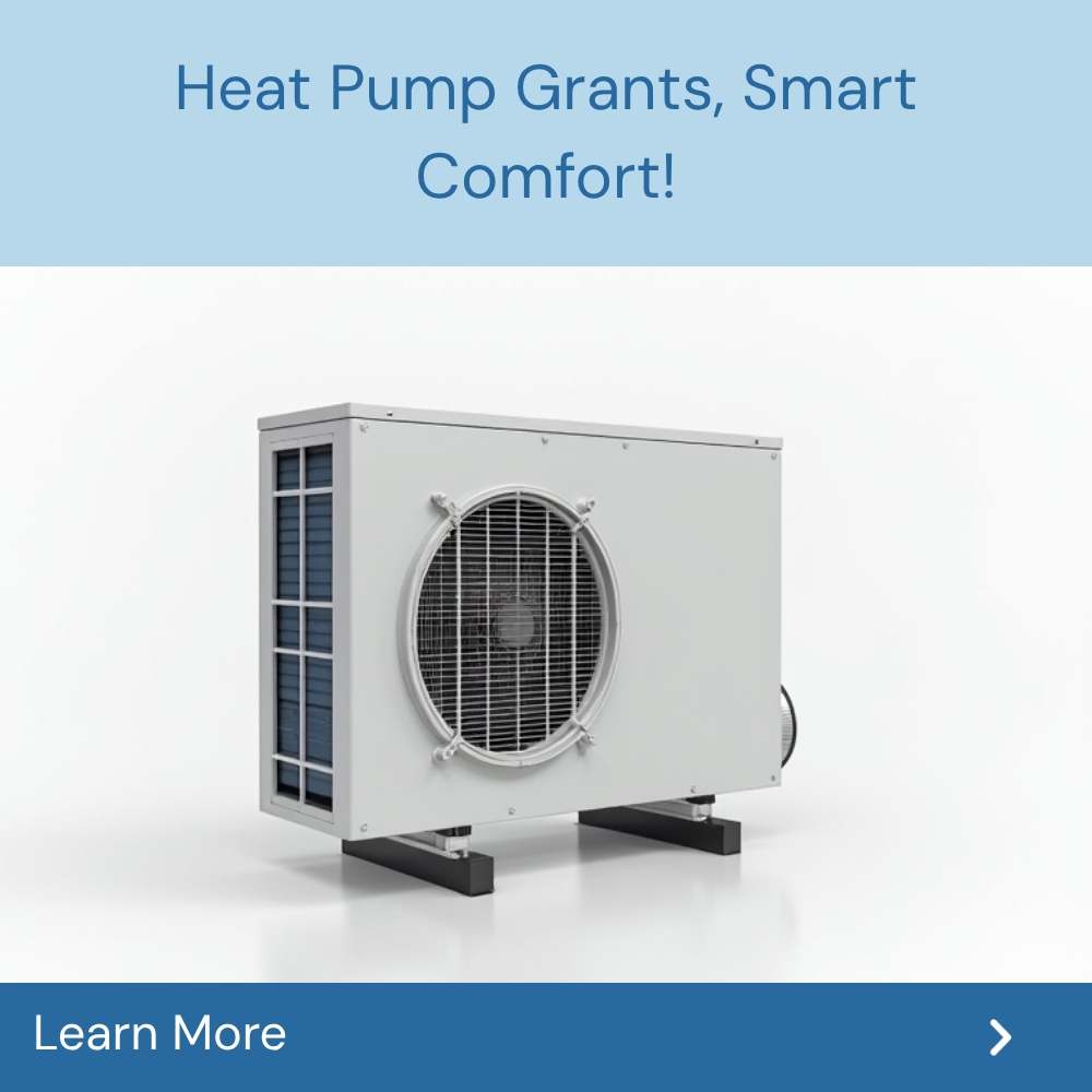 Modern Topics Today Facebook ad: Air Source Heat Pump Grants.