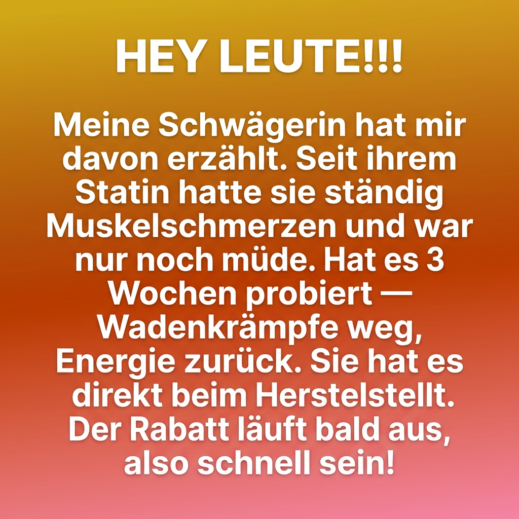 Lukas Schneider Facebook ad: Wie ich entdeckte, warum Q10 bei Statin-Schmerzen nicht…