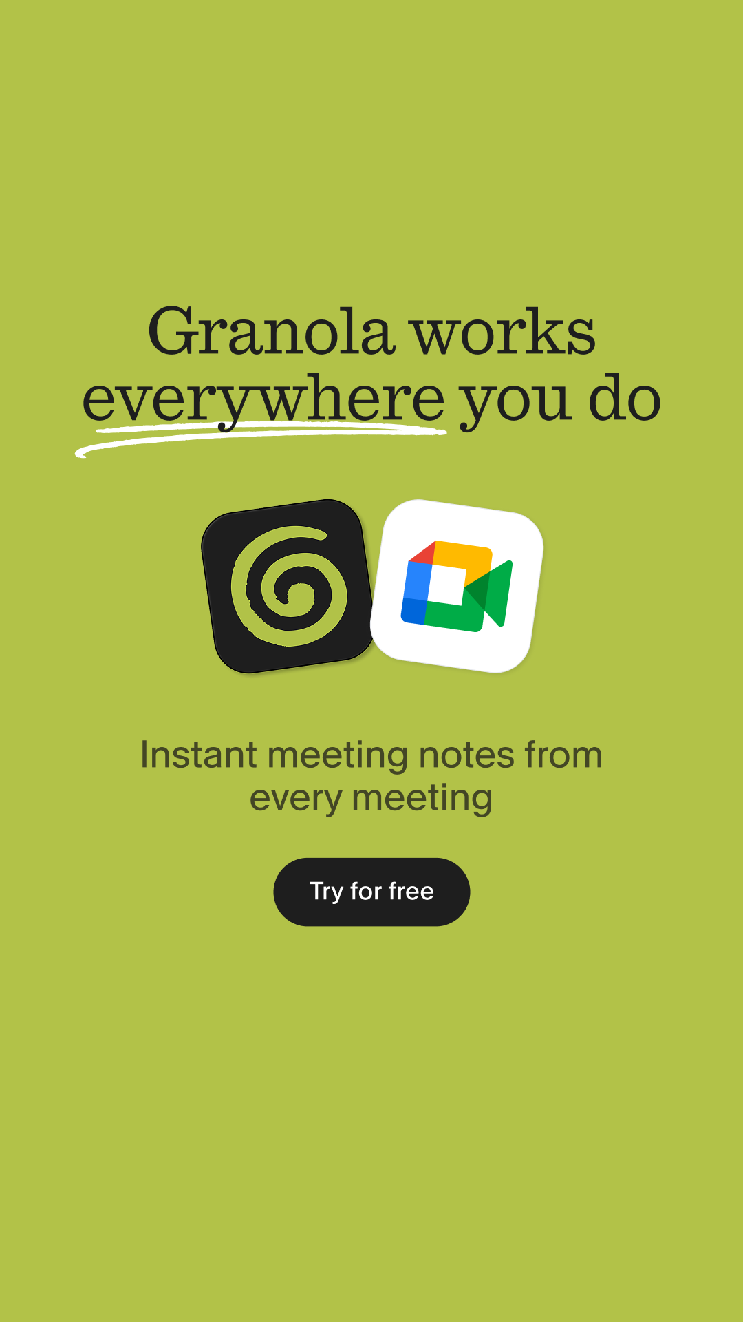 Granola ai Facebook ad