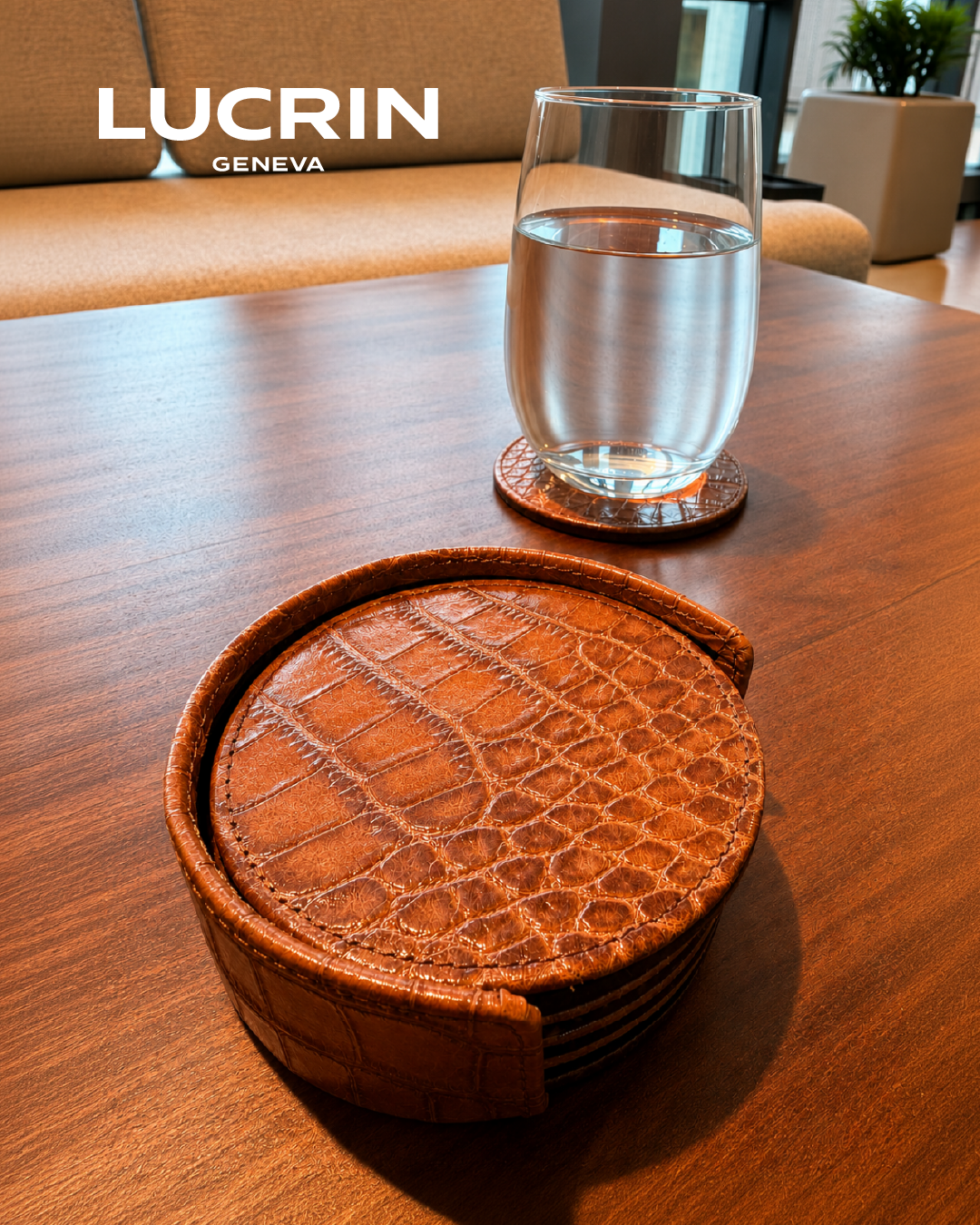 LUCRIN Geneva Facebook ad: Set of 6 Round Coasters