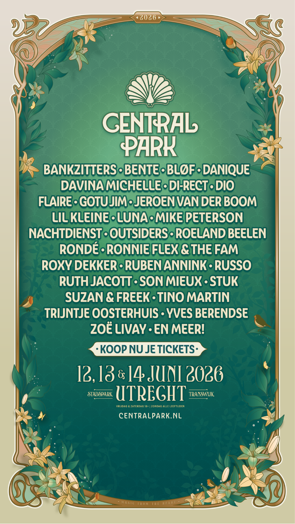 Central Park Festival Facebook ad: Zaterdag | Central Park Festival | 12, 13 & 14 juni 2026 |…